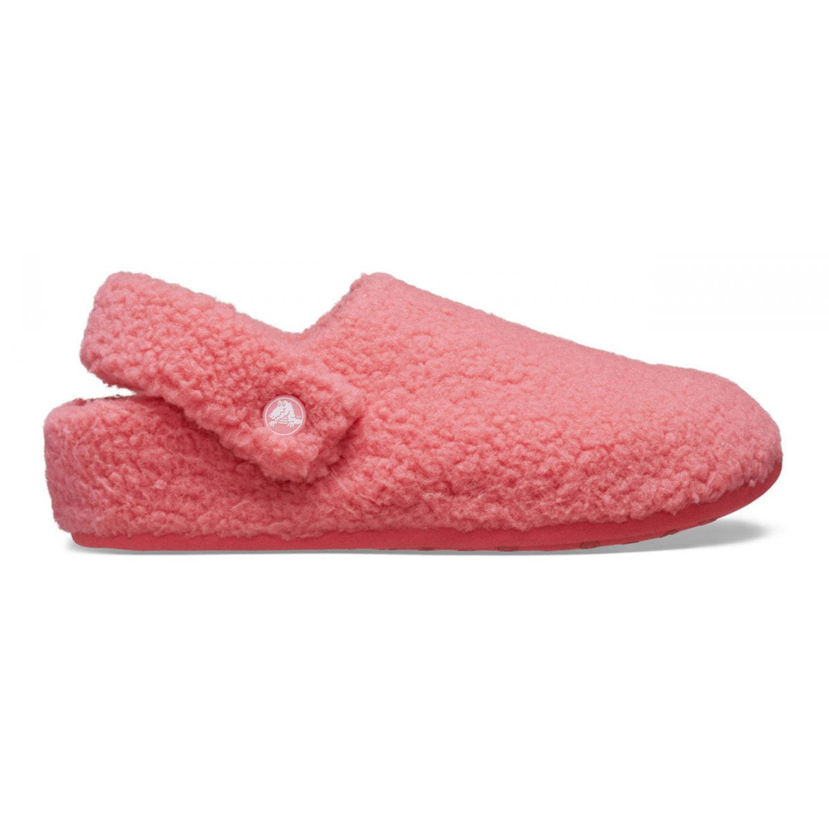 Red fur crocs on sale